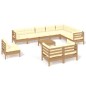 11-tlg. Garten-Lounge-Set mit Kissen Honigbraun Kiefernholz 11-tlg. Garten-Lounge-Set mit Kissen Honigbraun Kiefernholz