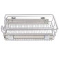 vidaXL Einbauschublade Korbauszug 2 Stk. Silbern 400 mm vidaXL Einbauschublade Korbauszug 2 Stk. Silbern 400 mm