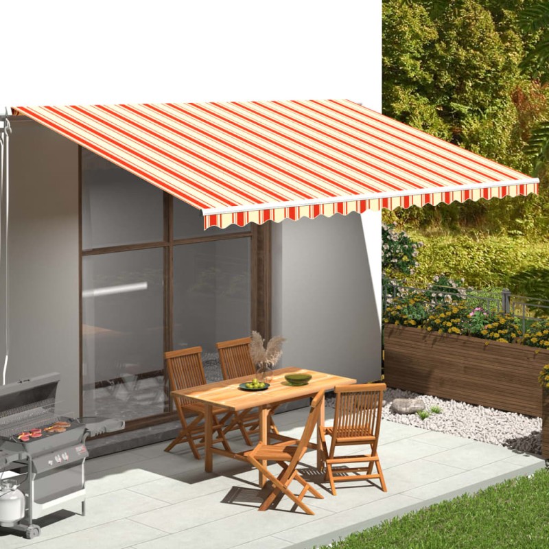 vidaXL Markisenbespannung Gelb und Orange 5x3 m vidaXL Markisenbespannung Gelb und Orange 5x3 m