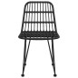 vidaXL Gartenstühle 2 Stk. Schwarz 48x62x84 cm PE-Rattan vidaXL Gartenstühle 2 Stk. Schwarz 48x62x84 cm PE-Rattan
