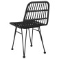 vidaXL Gartenstühle 2 Stk. Schwarz 48x62x84 cm PE-Rattan vidaXL Gartenstühle 2 Stk. Schwarz 48x62x84 cm PE-Rattan