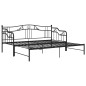 vidaXL Ausziehsofa Bettgestell Schwarz Metall 90x200 cm vidaXL Ausziehsofa Bettgestell Schwarz Metall 90x200 cm