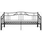vidaXL Ausziehsofa Bettgestell Schwarz Metall 90x200 cm vidaXL Ausziehsofa Bettgestell Schwarz Metall 90x200 cm