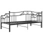 vidaXL Ausziehsofa Bettgestell Schwarz Metall 90x200 cm vidaXL Ausziehsofa Bettgestell Schwarz Metall 90x200 cm