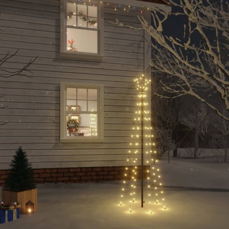 vidaXL LED-Weihnachtsbaum mit Erdnägeln Warmweiß 108 LEDs 180 cm