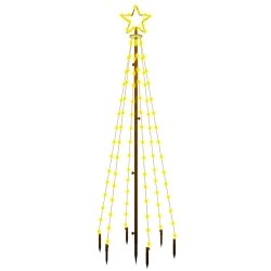 vidaXL LED-Weihnachtsbaum mit Erdnägeln Warmweiß 108 LEDs 180 cm
