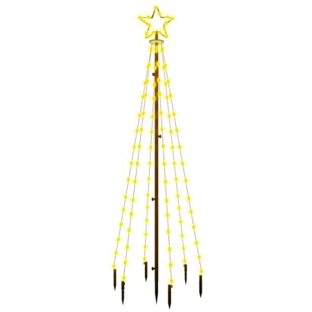 vidaXL LED-Weihnachtsbaum mit Erdnägeln Warmweiß 108 LEDs 180 cm
