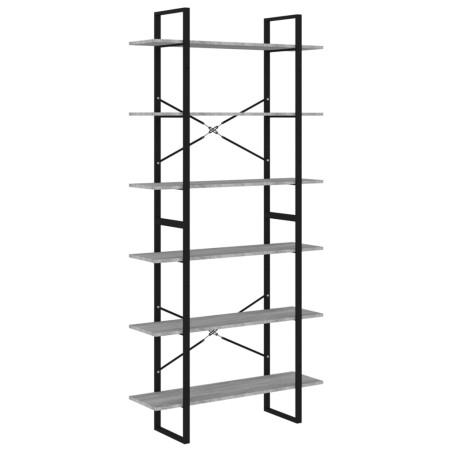 vidaXL Hochschrank Grau Sonoma 100x30x210 cm Holzwerkstoff