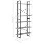 vidaXL Hochschrank Grau Sonoma 100x30x210 cm Holzwerkstoff vidaXL Hochschrank Grau Sonoma 100x30x210 cm Holzwerkstoff