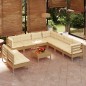 10-tlg. Garten-Lounge-Set mit Kissen Honigbraun Kiefernholz 10-tlg. Garten-Lounge-Set mit Kissen Honigbraun Kiefernholz
