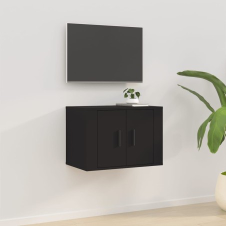 vidaXL TV-Wandschrank Schwarz 57x34,5x40 cm
