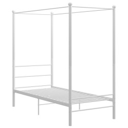vidaXL Himmelbett Weiß Metall 90x200 cm