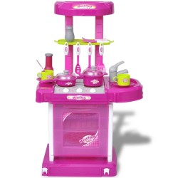 vidaXL Spielküche mit Licht und Soundeffekten Rosa