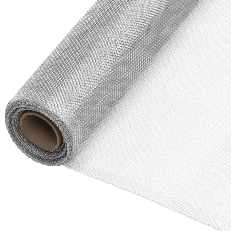vidaXL Fliegengitter Aluminium 80x1000 cm Silbern vidaXL Fliegengitter Aluminium 80x1000 cm Silbern