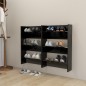 vidaXL Wand-Schuhschränke 2 Stk. Schwarz 60x18x90 cm Holzwerkstoff vidaXL Wand-Schuhschränke 2 Stk. Schwarz 60x18x90 cm Holzwerkstoff