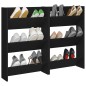 vidaXL Wand-Schuhschränke 2 Stk. Schwarz 60x18x90 cm Holzwerkstoff vidaXL Wand-Schuhschränke 2 Stk. Schwarz 60x18x90 cm Holzwerkstoff