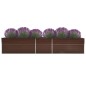 vidaXL Garten-Hochbeet Verzinkter Stahl 400×80×77 cm Braun vidaXL Garten-Hochbeet Verzinkter Stahl 400×80×77 cm Braun