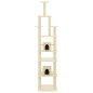 vidaXL Kratzbaum mit Sisal-Kratzsäulen Creme 216 cm vidaXL Kratzbaum mit Sisal-Kratzsäulen Creme 216 cm