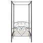 vidaXL Himmelbett-Gestell Grau Metall 120 x 200 cm vidaXL Himmelbett-Gestell Grau Metall 120 x 200 cm