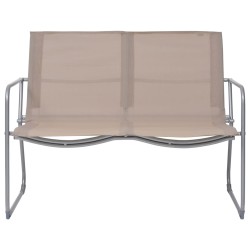 vidaXL 4-tlg. Garten-Lounge-Set Stoff und Stahl Taupe