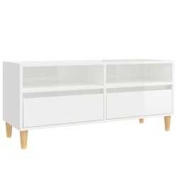 vidaXL TV-Schrank Hochglanz-Weiß 100x34,5x44,5 cm Holzwerkstoff