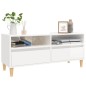 vidaXL TV-Schrank Hochglanz-Weiß 100x34,5x44,5 cm Holzwerkstoff