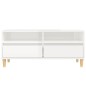 vidaXL TV-Schrank Hochglanz-Weiß 100x34,5x44,5 cm Holzwerkstoff