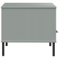 vidaXL Couchtisch OSLO mit Metallbeinen Grau 85x50x45 cm Massivholz vidaXL Couchtisch OSLO mit Metallbeinen Grau 85x50x45 cm Massivholz