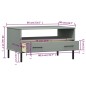 vidaXL Couchtisch OSLO mit Metallbeinen Grau 85x50x45 cm Massivholz vidaXL Couchtisch OSLO mit Metallbeinen Grau 85x50x45 cm Massivholz