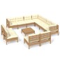 12-tlg. Garten-Lounge-Set mit Kissen Honigbraun Kiefernholz 12-tlg. Garten-Lounge-Set mit Kissen Honigbraun Kiefernholz
