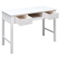 vidaXL Schreibtisch Weiß 108x45x76 cm Massivholz Paulownia vidaXL Schreibtisch Weiß 108x45x76 cm Massivholz Paulownia