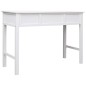vidaXL Schreibtisch Weiß 108x45x76 cm Massivholz Paulownia vidaXL Schreibtisch Weiß 108x45x76 cm Massivholz Paulownia