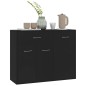 vidaXL Sideboard Schwarz 88x30x70 cm Holzwerkstoff vidaXL Sideboard Schwarz 88x30x70 cm Holzwerkstoff