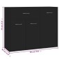 vidaXL Sideboard Schwarz 88x30x70 cm Holzwerkstoff vidaXL Sideboard Schwarz 88x30x70 cm Holzwerkstoff