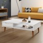 vidaXL Couchtisch MOLDE Weiß 100x55x31 cm Massivholz Kiefer vidaXL Couchtisch MOLDE Weiß 100x55x31 cm Massivholz Kiefer