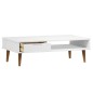 vidaXL Couchtisch MOLDE Weiß 100x55x31 cm Massivholz Kiefer vidaXL Couchtisch MOLDE Weiß 100x55x31 cm Massivholz Kiefer