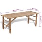 vidaXL Biertisch mit 2 Bänken 100 cm Bambus vidaXL Biertisch mit 2 Bänken 100 cm Bambus