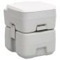 vidaXL Camping-Toilette Tragbar Grau und Weiß 20+10 L HDPE vidaXL Camping-Toilette Tragbar Grau und Weiß 20+10 L HDPE