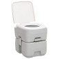 vidaXL Camping-Toilette Tragbar Grau und Weiß 20+10 L HDPE vidaXL Camping-Toilette Tragbar Grau und Weiß 20+10 L HDPE