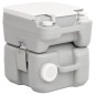vidaXL Camping-Toilette Tragbar Grau und Weiß 20+10 L HDPE vidaXL Camping-Toilette Tragbar Grau und Weiß 20+10 L HDPE