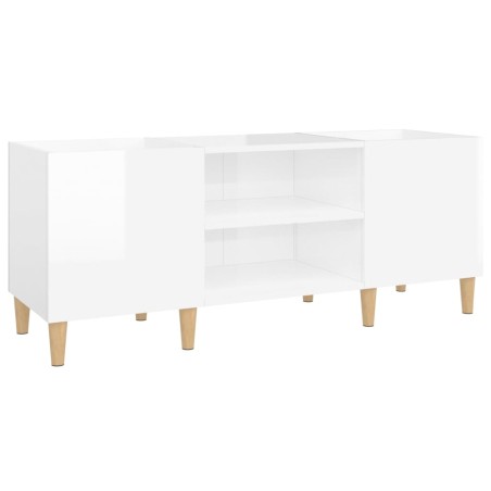vidaXL Plattenschrank Hochglanz-Weiß 121x38x48 cm Holzwerkstoff