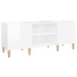 vidaXL Plattenschrank Hochglanz-Weiß 121x38x48 cm Holzwerkstoff vidaXL Plattenschrank Hochglanz-Weiß 121x38x48 cm Holzwerkstoff