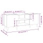 vidaXL Plattenschrank Hochglanz-Weiß 121x38x48 cm Holzwerkstoff vidaXL Plattenschrank Hochglanz-Weiß 121x38x48 cm Holzwerkstoff