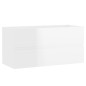 vidaXL Waschbeckenunterschrank Hochglanz-Weiß 90x38,5x45 cm vidaXL Waschbeckenunterschrank Hochglanz-Weiß 90x38,5x45 cm