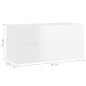 vidaXL Waschbeckenunterschrank Hochglanz-Weiß 90x38,5x45 cm vidaXL Waschbeckenunterschrank Hochglanz-Weiß 90x38,5x45 cm
