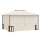 vidaXL Pavillon mit Seitenwänden & Doppeldach 3x4 m Creme vidaXL Pavillon mit Seitenwänden & Doppeldach 3x4 m Creme