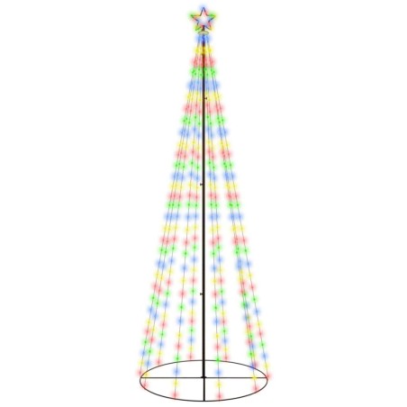vidaXL LED-Weihnachtsbaum Kegelform Mehrfarbig 310 LEDs 100x300 cm