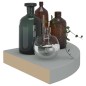 vidaXL Eck-Schweberegal Grau 25x25x3,8 cm MDF vidaXL Eck-Schweberegal Grau 25x25x3,8 cm MDF