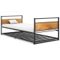 vidaXL Ausziehbett Schwarz Metall 90x200 cm vidaXL Ausziehbett Schwarz Metall 90x200 cm