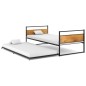 vidaXL Ausziehbett Schwarz Metall 90x200 cm vidaXL Ausziehbett Schwarz Metall 90x200 cm